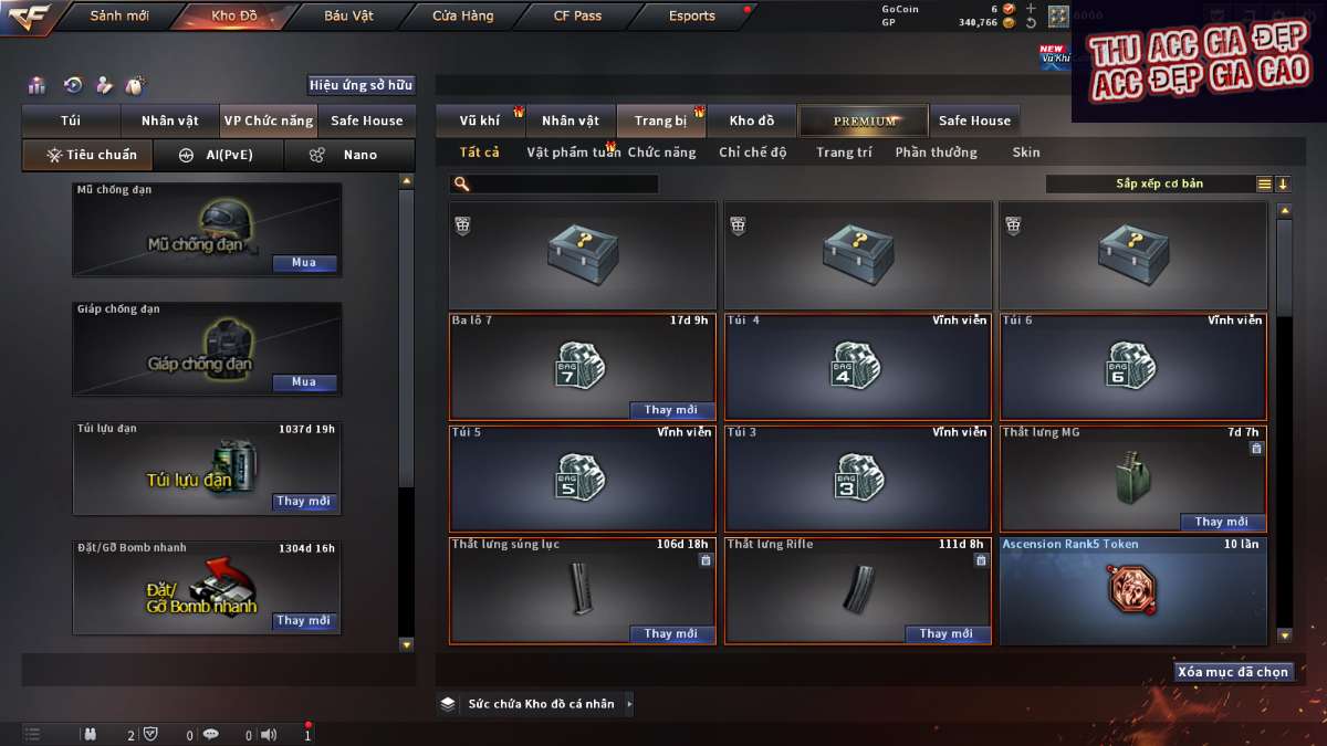 shop acc cf uy tin gia re